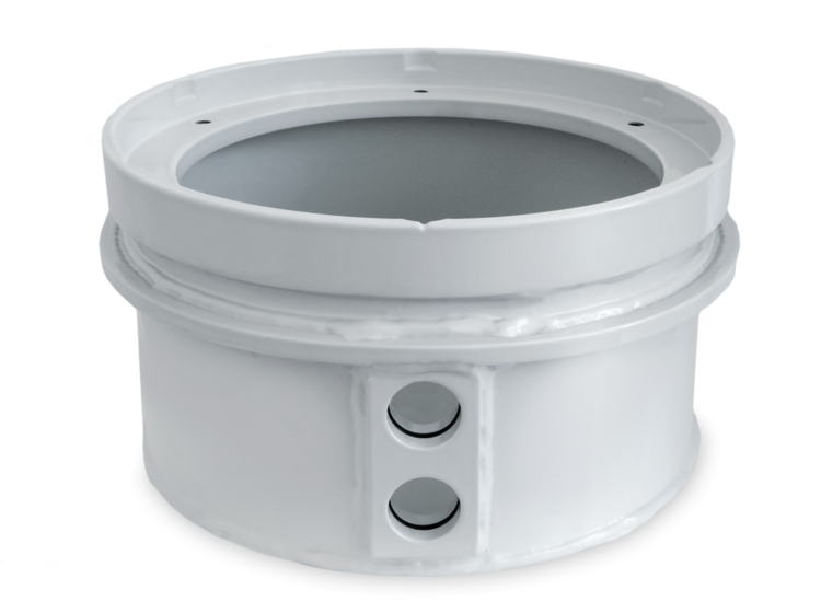 Trafotopfsystem PS 100/3 Seitenansicht Seitenansicht des Trafotopfsystem PS 100/3 von Schmid Metallbearbeitung